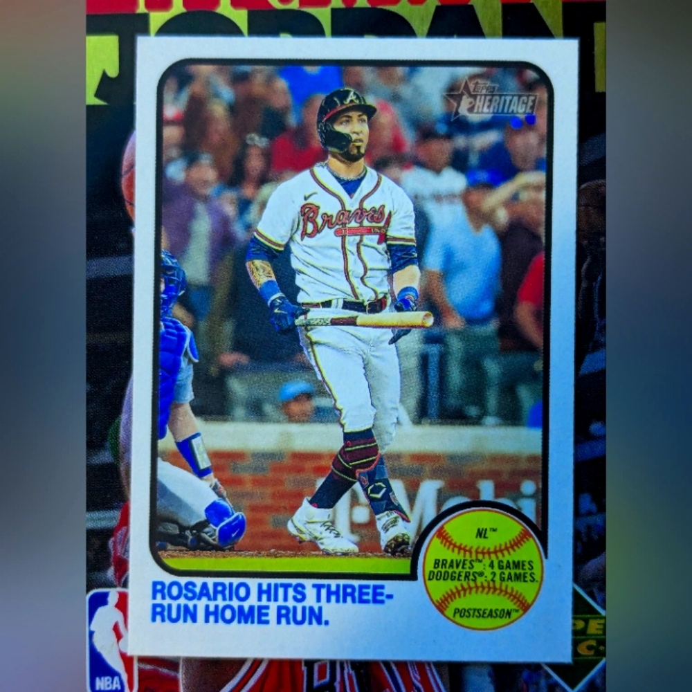 2021 Topps Heritage Postseason Statistics Rosario Hits Three-Run Home Run